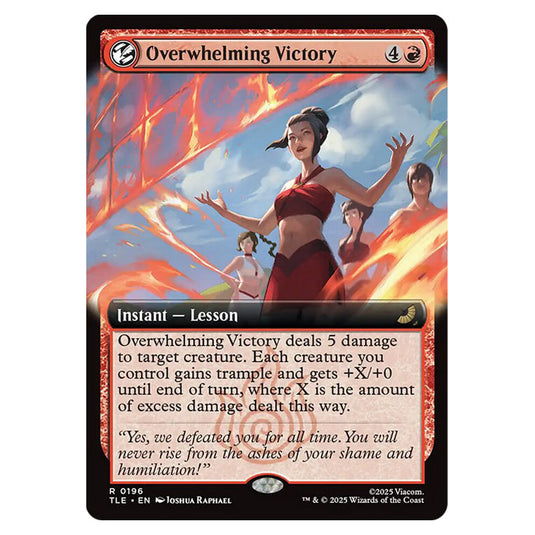 Overwhelming Victory 0196 card from the Magic The Gathering set Avatar: The Last Airbender Eternal