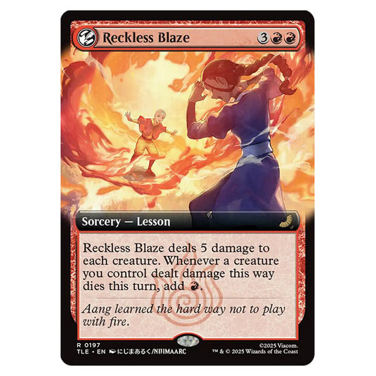 Reckless Blaze 0197 card from the Magic The Gathering set Avatar: The Last Airbender Eternal