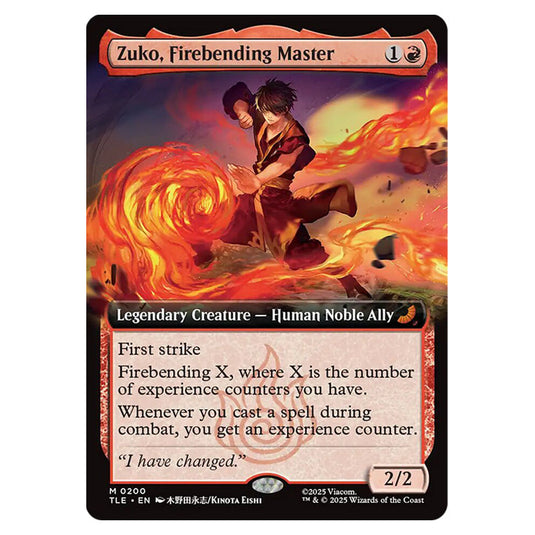 Zuko, Firebending Master 0200 card from the Magic The Gathering set Avatar: The Last Airbender Eternal