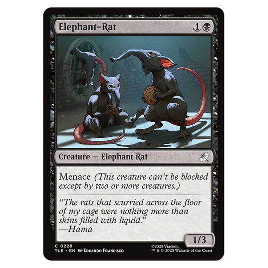Elephant-Rat 0228 card from the Magic The Gathering set Avatar: The Last Airbender Eternal