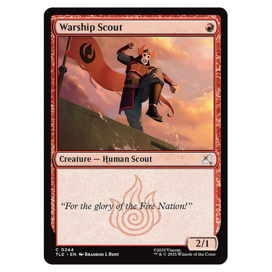 Warship Scout 0244 card from the Magic The Gathering set Avatar: The Last Airbender Eternal