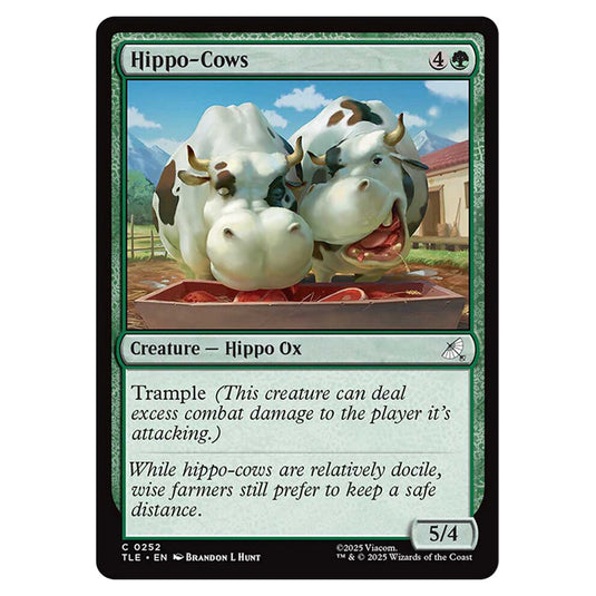 Hippo-Cows 0252 card from the Magic The Gathering set Avatar: The Last Airbender Eternal