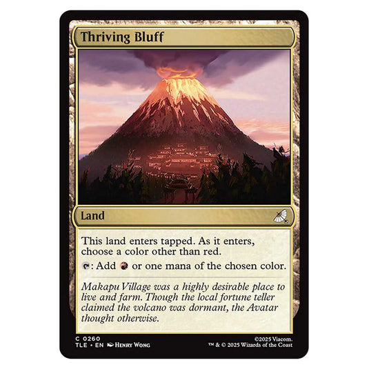 Thriving Bluff 0260 card from the Magic The Gathering set Avatar: The Last Airbender Eternal