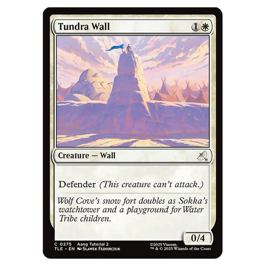 Tundra Wall 0275 card from the Magic The Gathering set Avatar: The Last Airbender Eternal