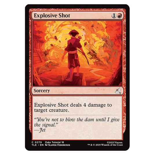 Explosive Shot 0279 card from the Magic The Gathering set Avatar: The Last Airbender Eternal