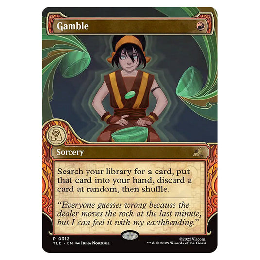 Gamble 0312 card from the Magic The Gathering set Avatar: The Last Airbender Eternal
