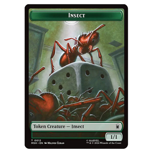 Insect 0012 card from the Magic The Gathering set Marvel Super Heroes Tokens