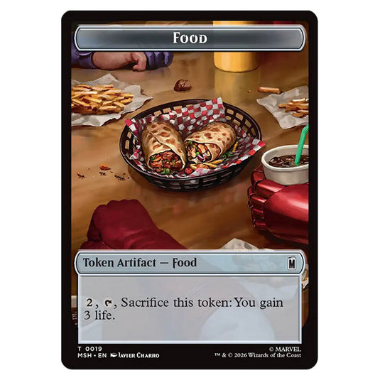 Food 0019 card from the Magic The Gathering set Marvel Super Heroes Tokens