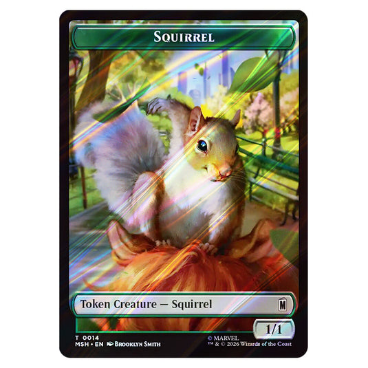 Squirrel 0014 card from the Magic The Gathering set Marvel Super Heroes Tokens