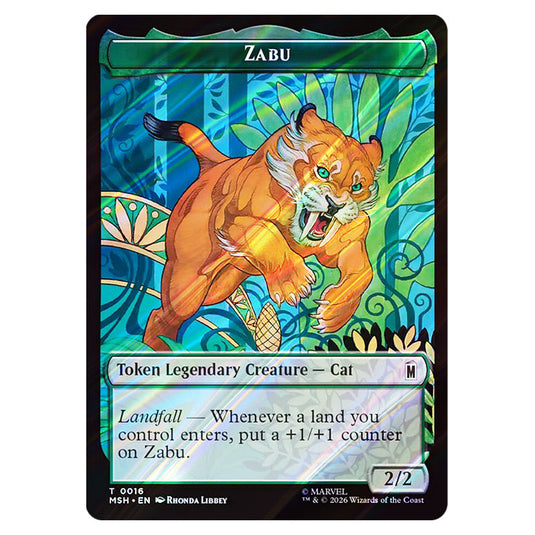 Zabu 0016 card from the Magic The Gathering set Marvel Super Heroes Tokens