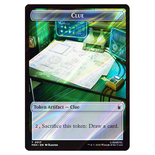 Clue 0017 card from the Magic The Gathering set Marvel Super Heroes Tokens