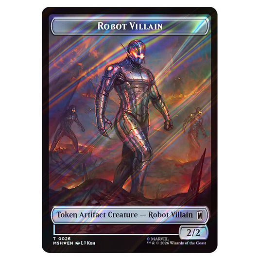 Robot Villain 0026 card from the Magic The Gathering set Marvel Super Heroes Tokens