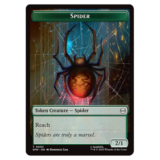 Spider 0003 card from the Magic The Gathering set Marvel's Spider-Man Tokens