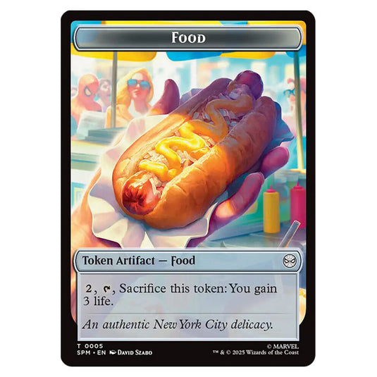 Food 0005 card from the Magic The Gathering set Marvel's Spider-Man Tokens