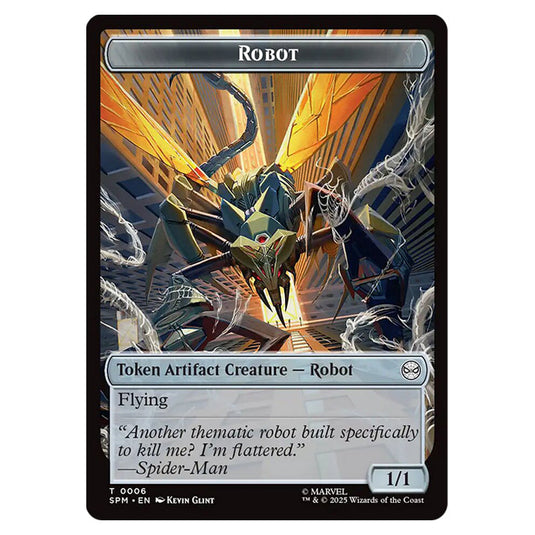 Robot 0006 card from the Magic The Gathering set Marvel's Spider-Man Tokens