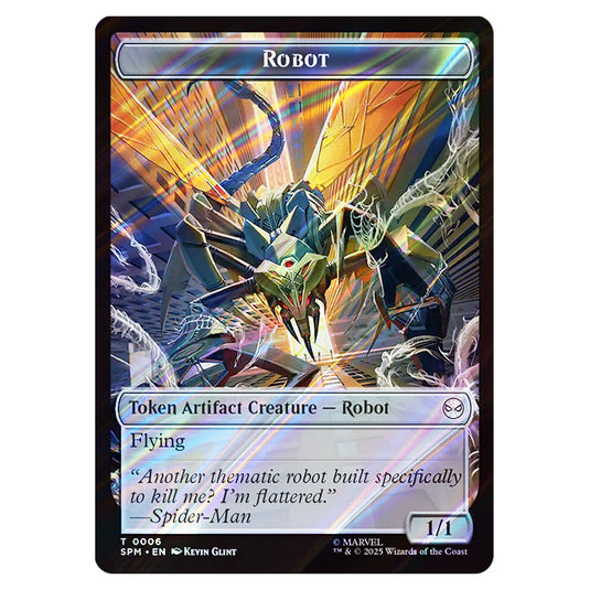 Robot 0006 card from the Magic The Gathering set Marvel's Spider-Man Tokens