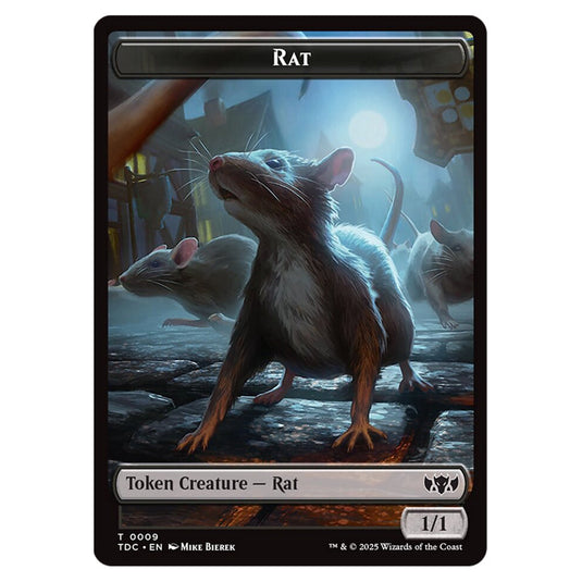 Rat 0009 card from the Magic The Gathering set Tarkir: Dragonstorm Commander Tokens