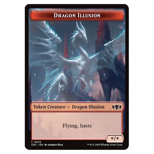 Dragon Illusion 0015 card from the Magic The Gathering set Tarkir: Dragonstorm Commander Tokens