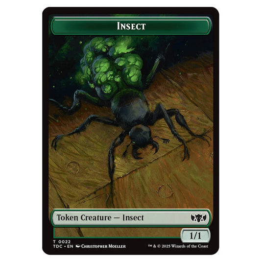 Insect 0022 card from the Magic The Gathering set Tarkir: Dragonstorm Commander Tokens