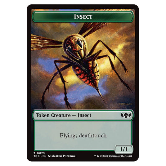 Insect 0023 card from the Magic The Gathering set Tarkir: Dragonstorm Commander Tokens