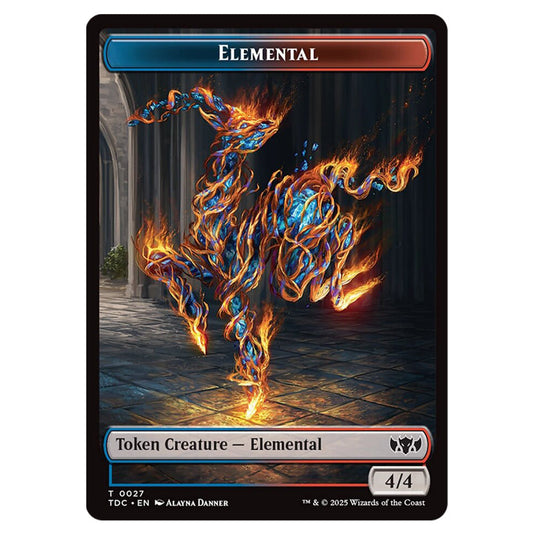 Elemental 0027 card from the Magic The Gathering set Tarkir: Dragonstorm Commander Tokens