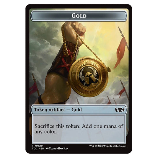 Gold 0029 card from the Magic The Gathering set Tarkir: Dragonstorm Commander Tokens
