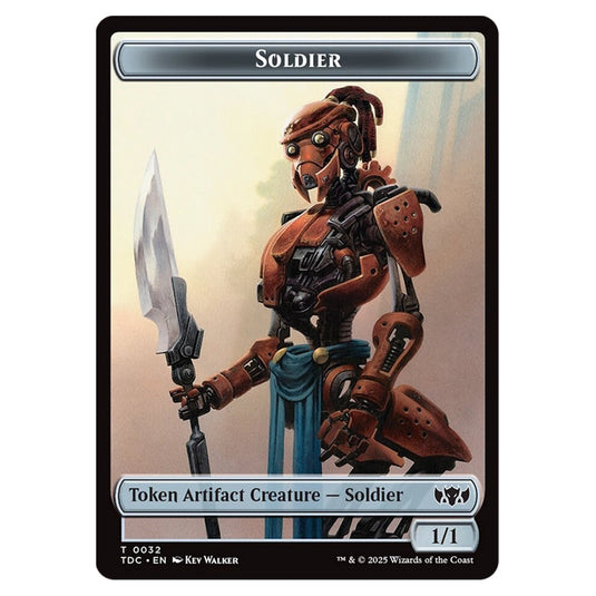 Soldier 0032 card from the Magic The Gathering set Tarkir: Dragonstorm Commander Tokens
