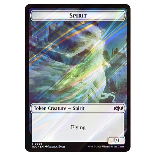 Spirit 0006 card from the Magic The Gathering set Tarkir: Dragonstorm Commander Tokens