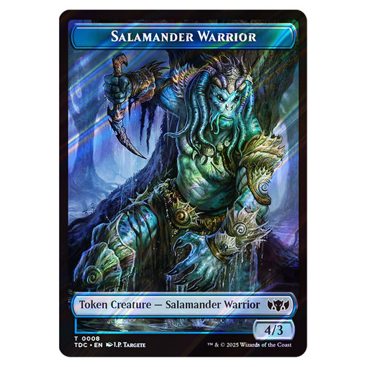 Salamander Warrior 0008 card from the Magic The Gathering set Tarkir: Dragonstorm Commander Tokens