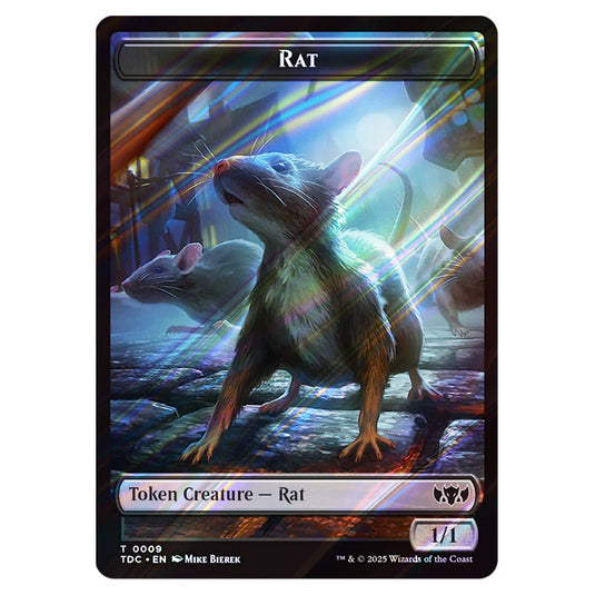 Rat 0009 card from the Magic The Gathering set Tarkir: Dragonstorm Commander Tokens