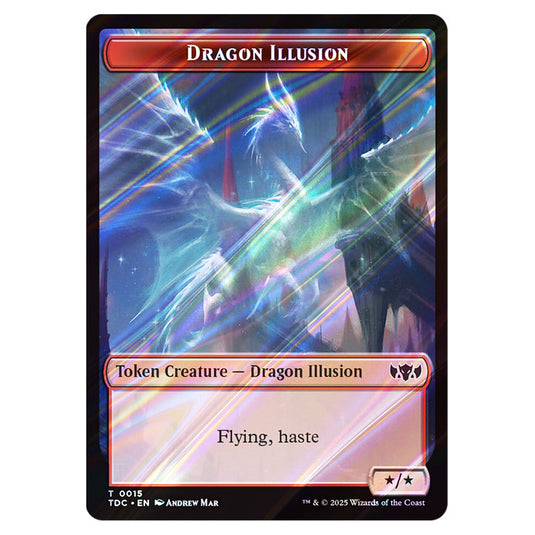 Dragon Illusion 0015 card from the Magic The Gathering set Tarkir: Dragonstorm Commander Tokens