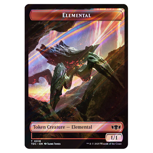 Elemental 0016 card from the Magic The Gathering set Tarkir: Dragonstorm Commander Tokens