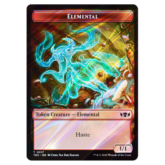 Elemental 0017 card from the Magic The Gathering set Tarkir: Dragonstorm Commander Tokens