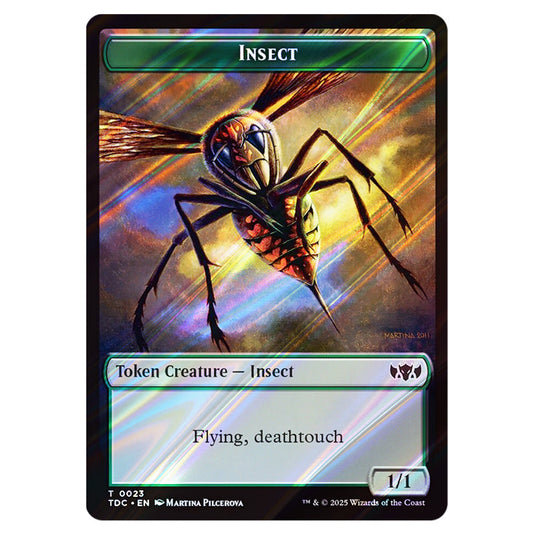 Insect 0023 card from the Magic The Gathering set Tarkir: Dragonstorm Commander Tokens