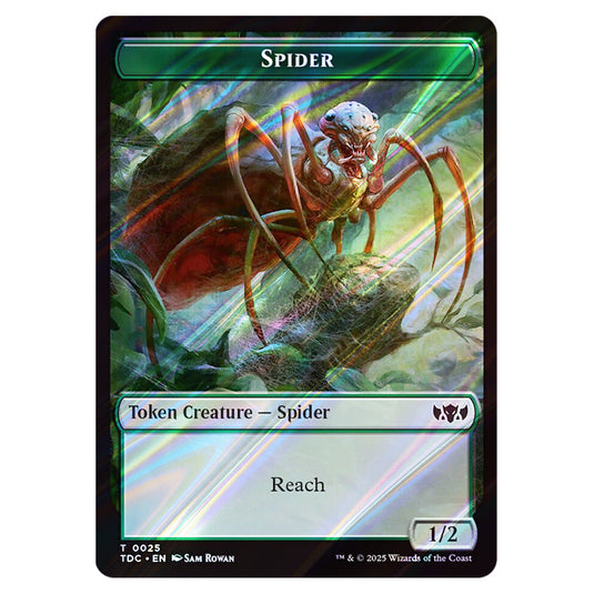Spider 0025 card from the Magic The Gathering set Tarkir: Dragonstorm Commander Tokens