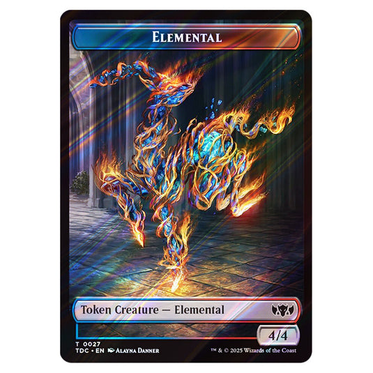 Elemental 0027 card from the Magic The Gathering set Tarkir: Dragonstorm Commander Tokens