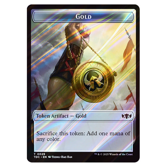 Gold 0029 card from the Magic The Gathering set Tarkir: Dragonstorm Commander Tokens
