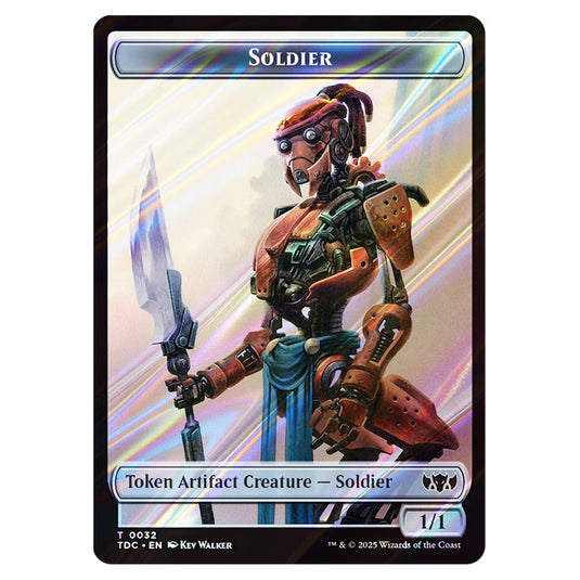 Soldier 0032 card from the Magic The Gathering set Tarkir: Dragonstorm Commander Tokens