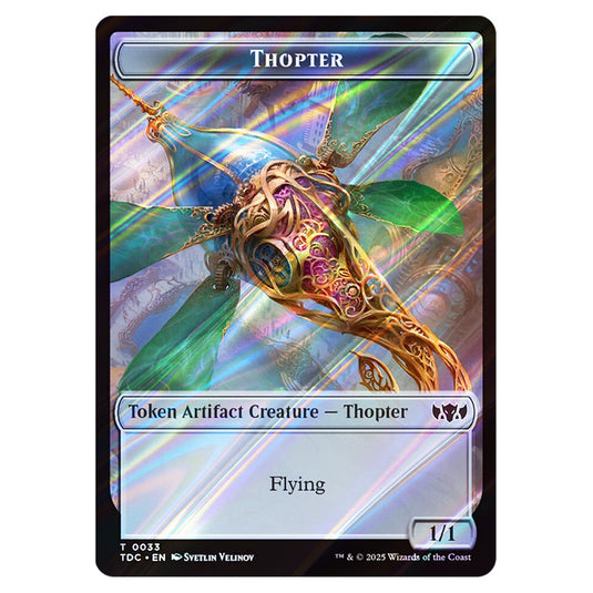 Thopter 0033 card from the Magic The Gathering set Tarkir: Dragonstorm Commander Tokens