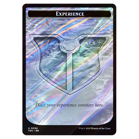 Experience 0034 card from the Magic The Gathering set Tarkir: Dragonstorm Commander Tokens
