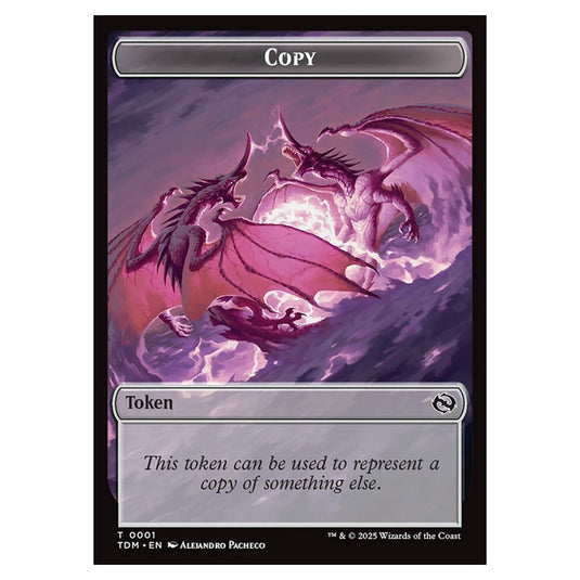 Copy 0001 card from the Magic The Gathering set Tarkir: Dragonstorm Tokens