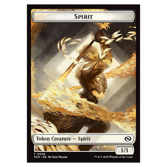 Spirit 0006 card from the Magic The Gathering set Tarkir: Dragonstorm Tokens