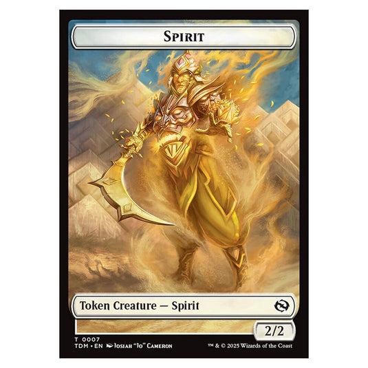 Spirit 0007 card from the Magic The Gathering set Tarkir: Dragonstorm Tokens
