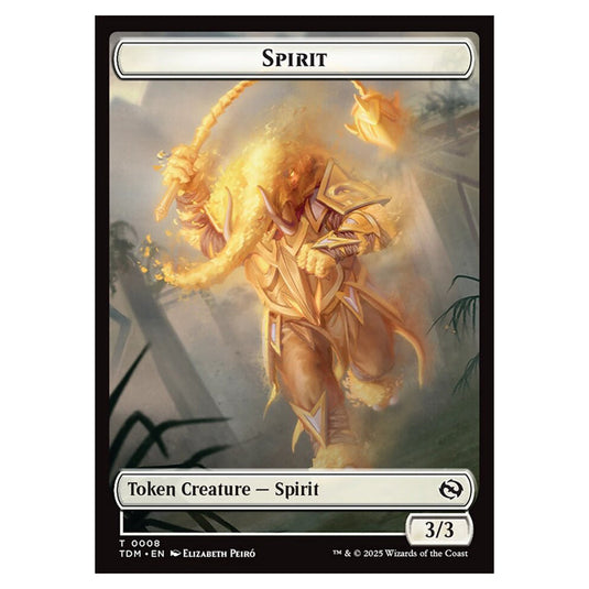 Spirit 0008 card from the Magic The Gathering set Tarkir: Dragonstorm Tokens
