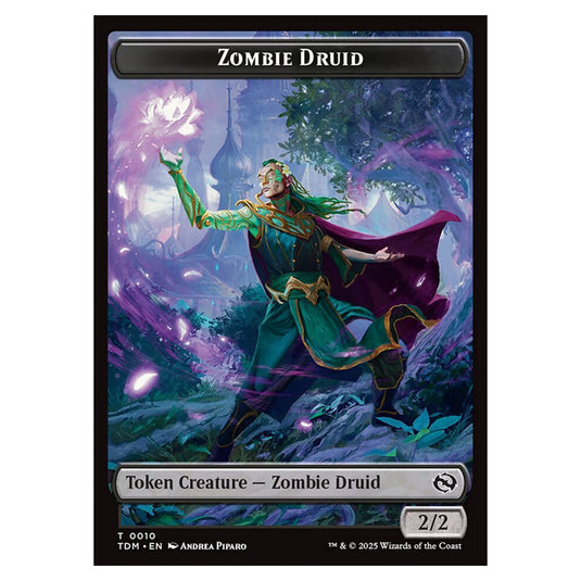Zombie Druid 0010 card from the Magic The Gathering set Tarkir: Dragonstorm Tokens