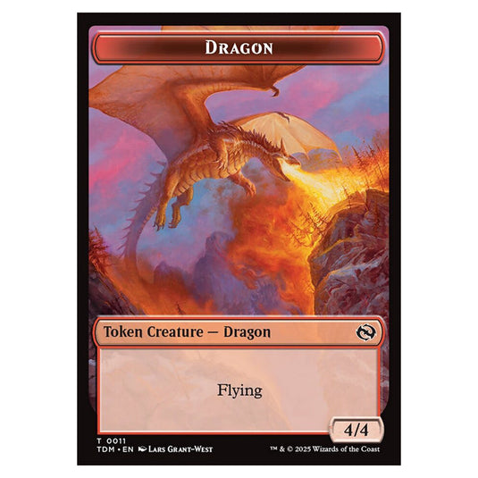 Dragon 0011 card from the Magic The Gathering set Tarkir: Dragonstorm Tokens