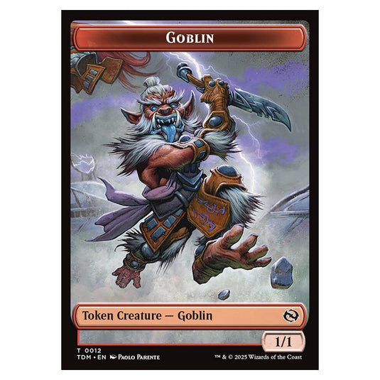 Goblin 0012 card from the Magic The Gathering set Tarkir: Dragonstorm Tokens