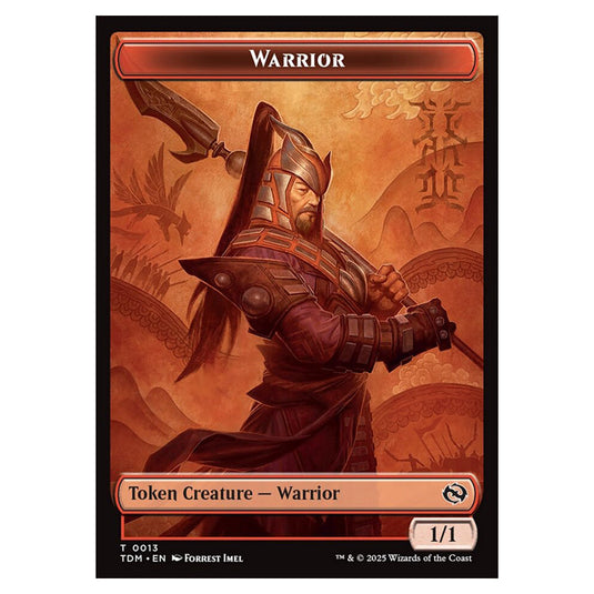 Warrior 0013 card from the Magic The Gathering set Tarkir: Dragonstorm Tokens