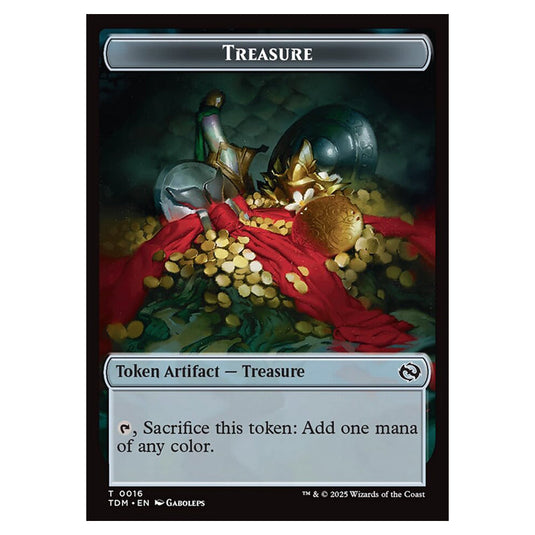 Treasure 0016 card from the Magic The Gathering set Tarkir: Dragonstorm Tokens