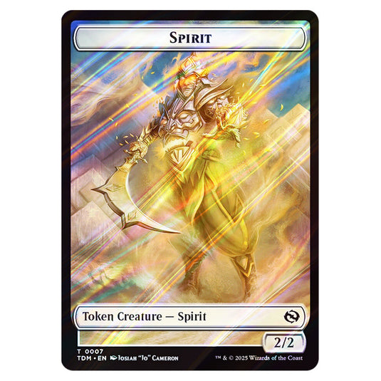 Spirit 0007 card from the Magic The Gathering set Tarkir: Dragonstorm Tokens
